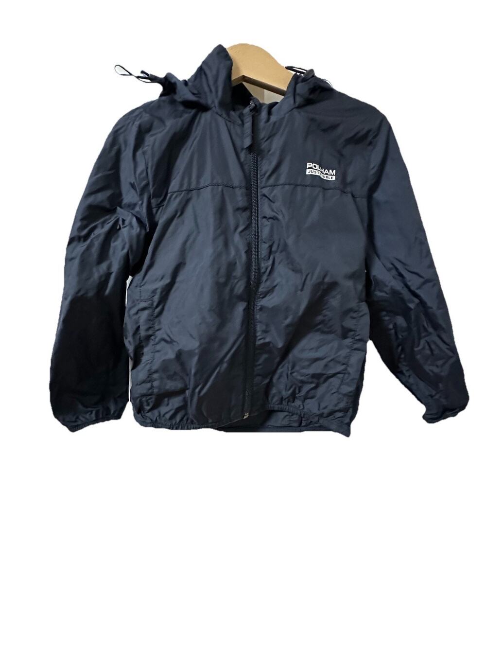 KOREAN FASHION Polham Boy’s Navy Rain Jacket with Hoodie Size 5